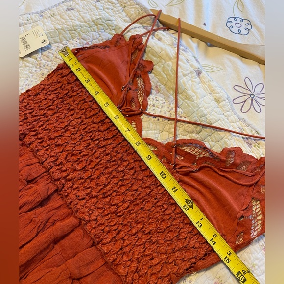 NWT Free People Adella lace cami Sz L🧡 - Picture 8 of 15